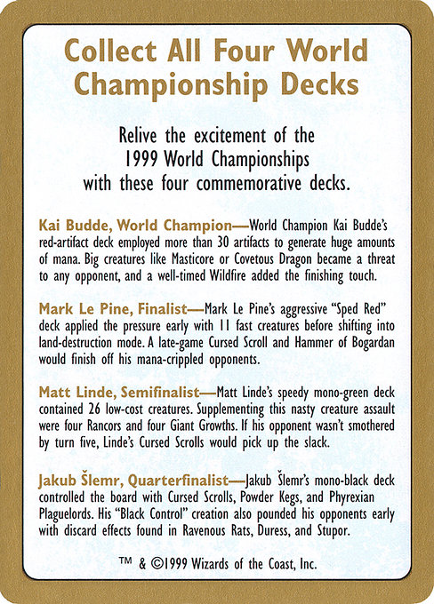 1999 World Championships Ad