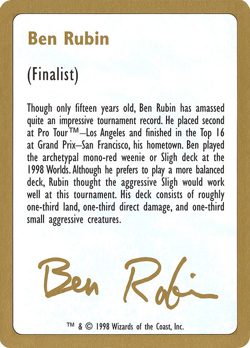 Ben Rubin Bio