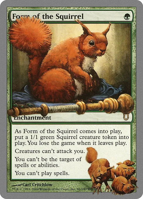 Form of the Squirrel trading card