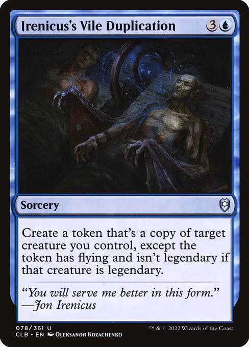 Irenicus's Vile Duplication trading card