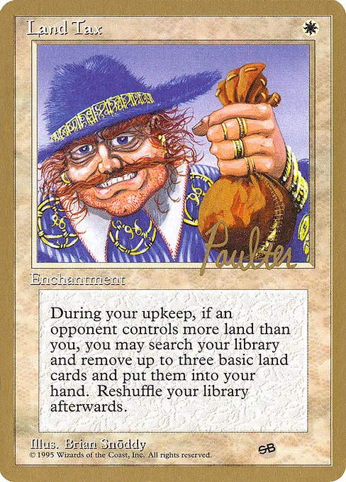 Land Tax trading card