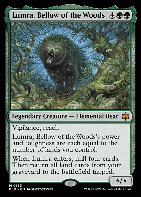 Lumra, Bellow of the Woods trading card