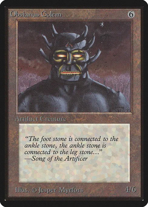 Obsianus Golem trading card