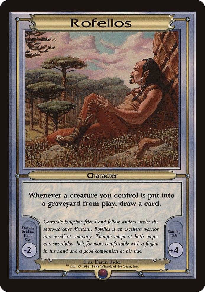 Rofellos trading card