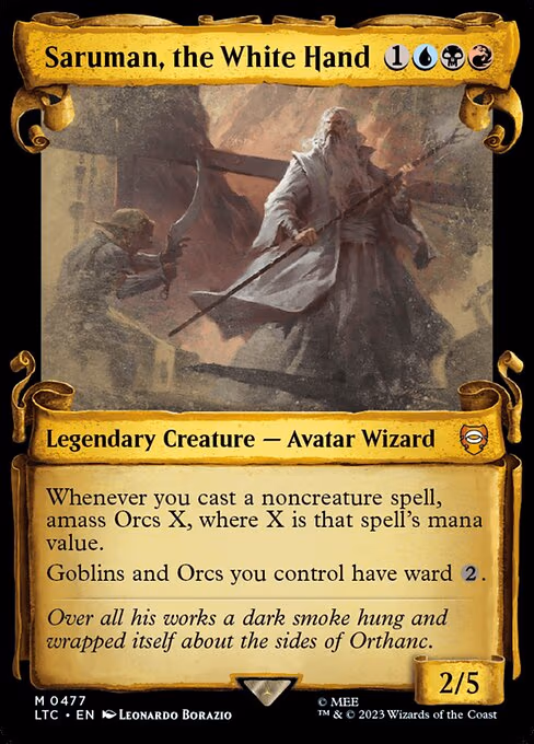 Saruman, the White Hand trading card