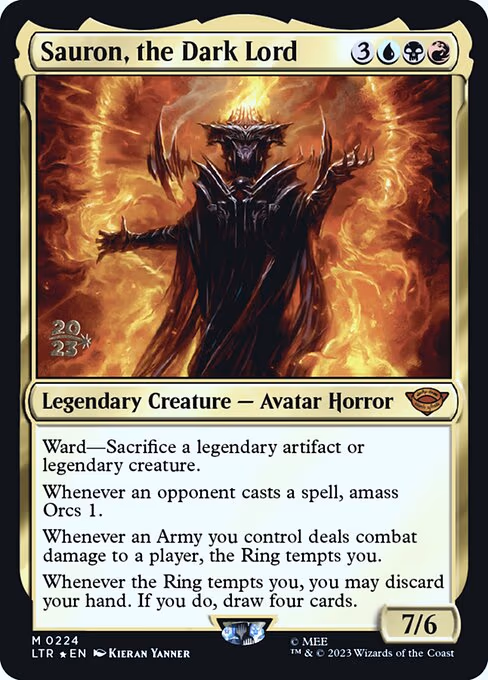 Sauron, the Dark Lord trading card