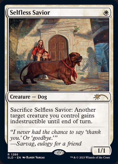 Selfless Savior trading card