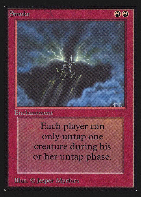 Smoke trading card