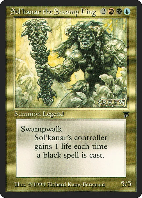 Sol'kanar the Swamp King trading card