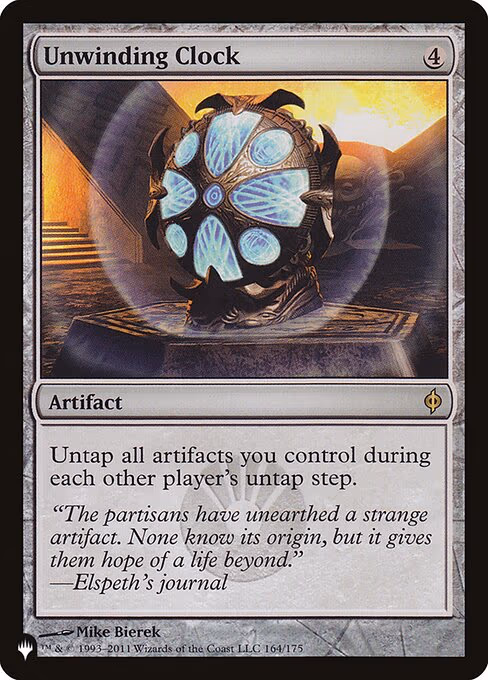 Unwinding Clock trading card