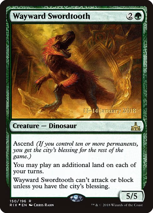 Wayward Swordtooth trading card