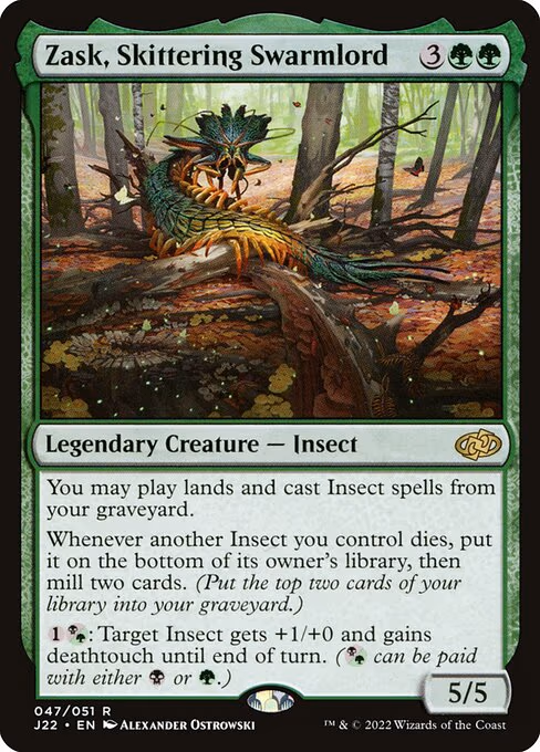 Zask, Skittering Swarmlord trading card