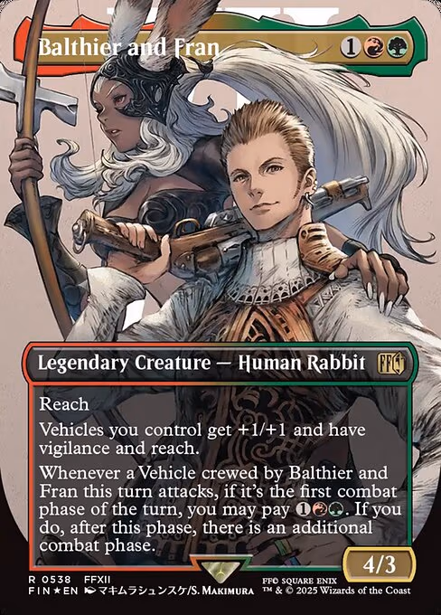 Balthier and Fran trading card