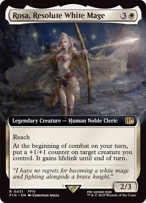 Rosa, Resolute White Mage trading card