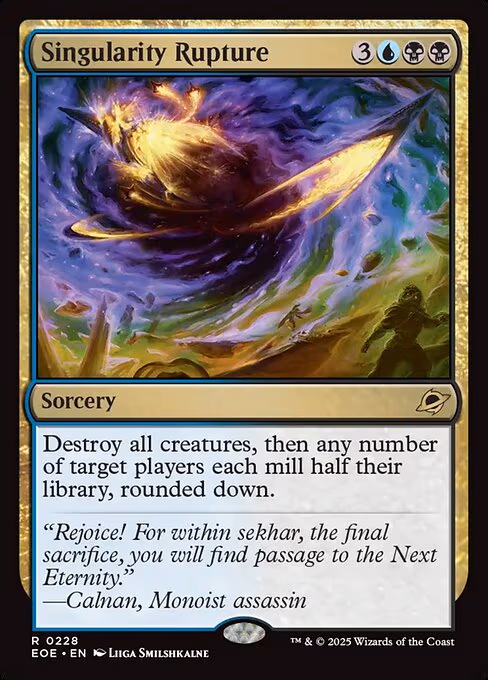 Singularity Rupture trading card
