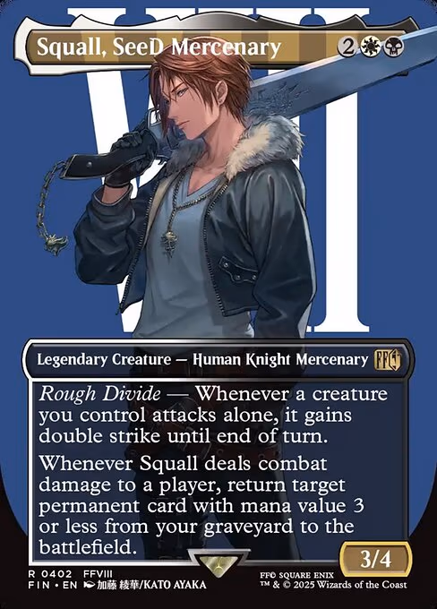 Squall, SeeD Mercenary trading card